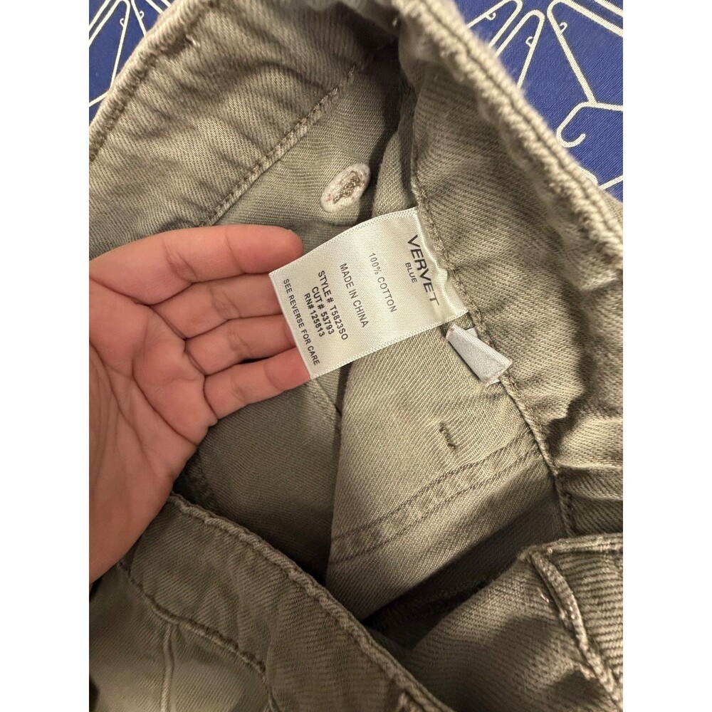 Vervet Utility Cargo Pants Women’s Size 26 Green High Rise Wide Leg Olivia - Picture 8 of 9